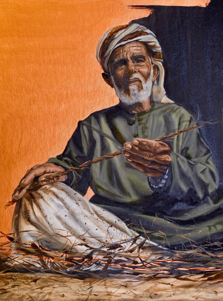 The Rope Maker, 2025 (Oil on Canvas - 29”*18”)