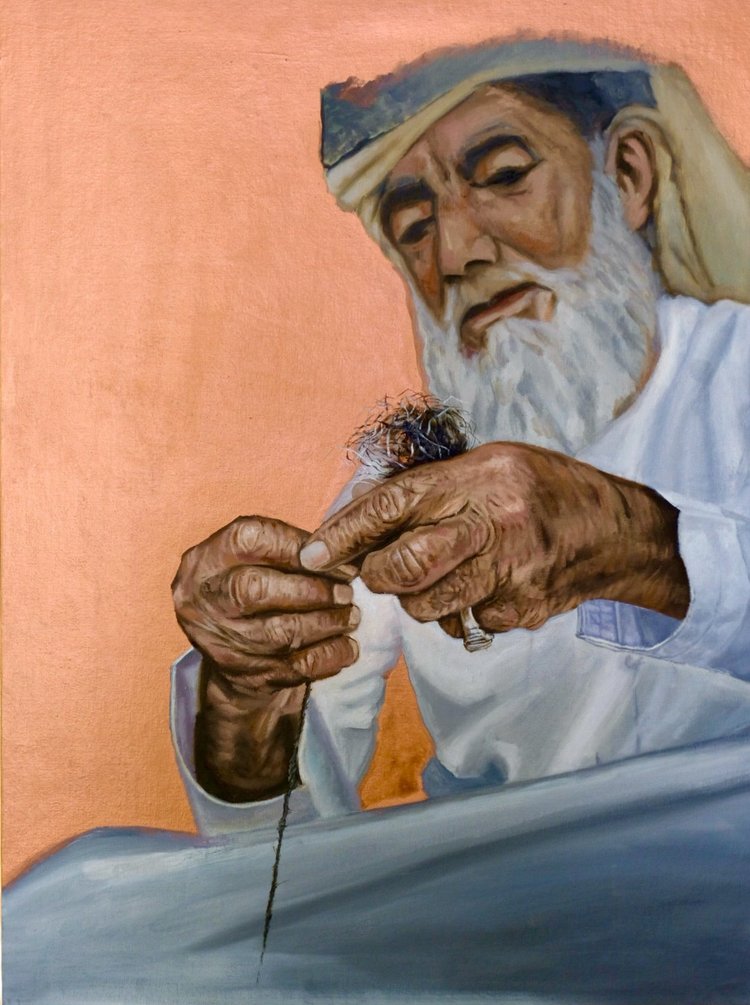 Threads of Memory, 2025 (Oil on Canvas - 29”*18”)