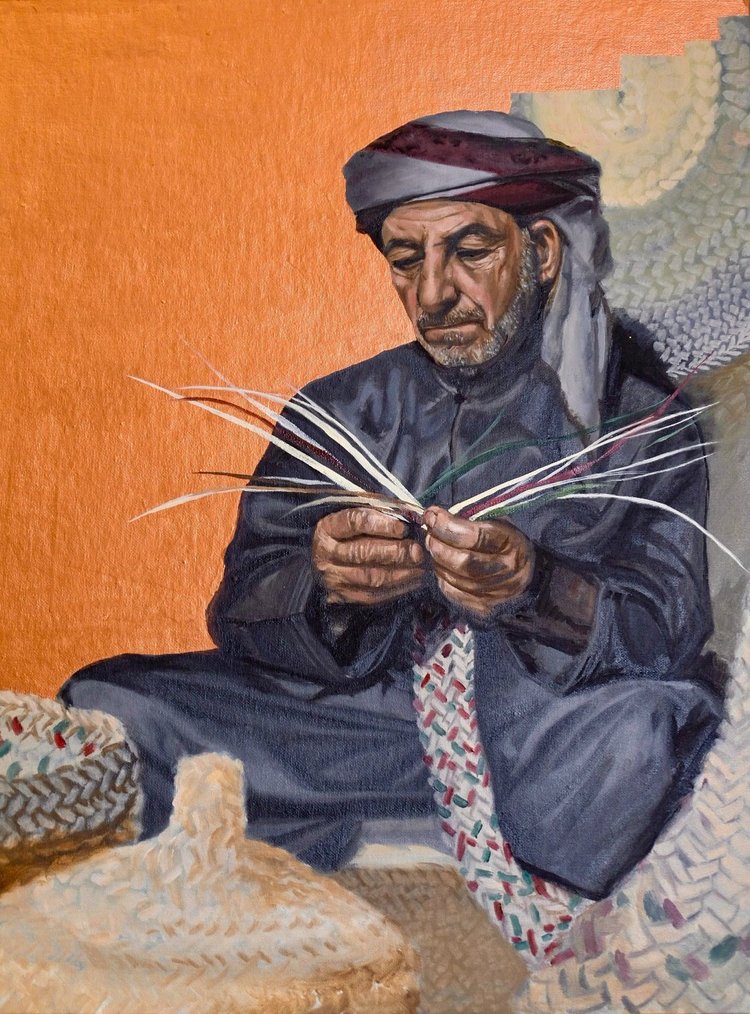 The Palm Weaver, 2025 (Oil on Canvas - 29”*18”)